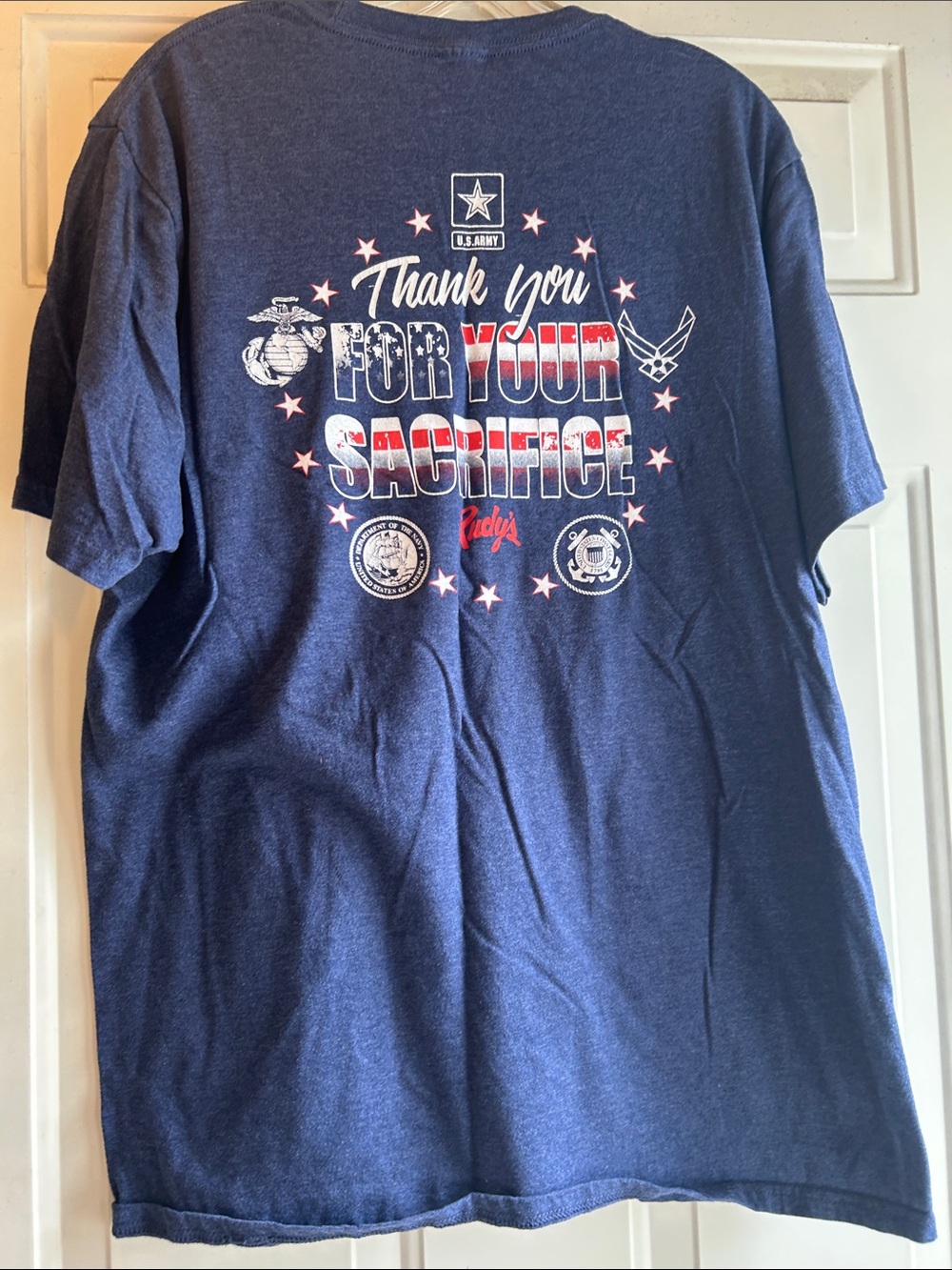 Thank You For Your Sacrifice Navy Graphic Tee